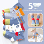 Autumn And Winter Cartoon Dinosaur Mid-calf Cotton Warm Sports Boys' Socks