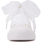 HugRain Toddler Girls Size 1 Kids White Sparkle Fashion Casual Sneaker Shoes