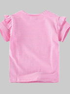 Toddler Girls Unicorn Ruffle Sleeve Striped T-Shirt