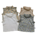 Girls' Summer Baby Floral Vest T-shirt