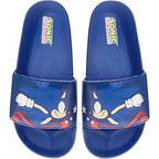 New Josmo Boys Size 2-3 Blue Sonic the Hedgehog Slide On Wide Strap Sandal Shoes