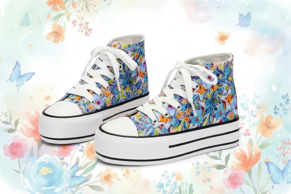 Girls’ Platform Canvas Shoes