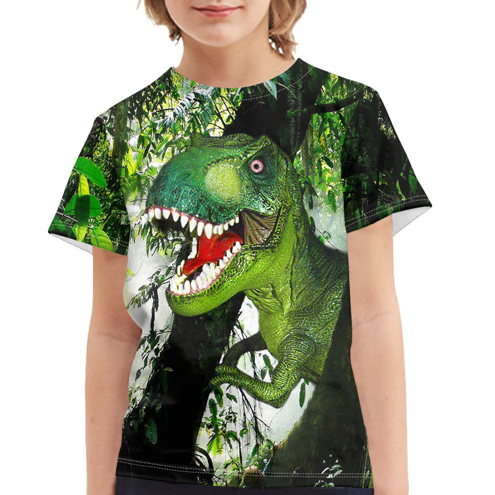 Summer Dinosaur Full Print Boy's T-shirt