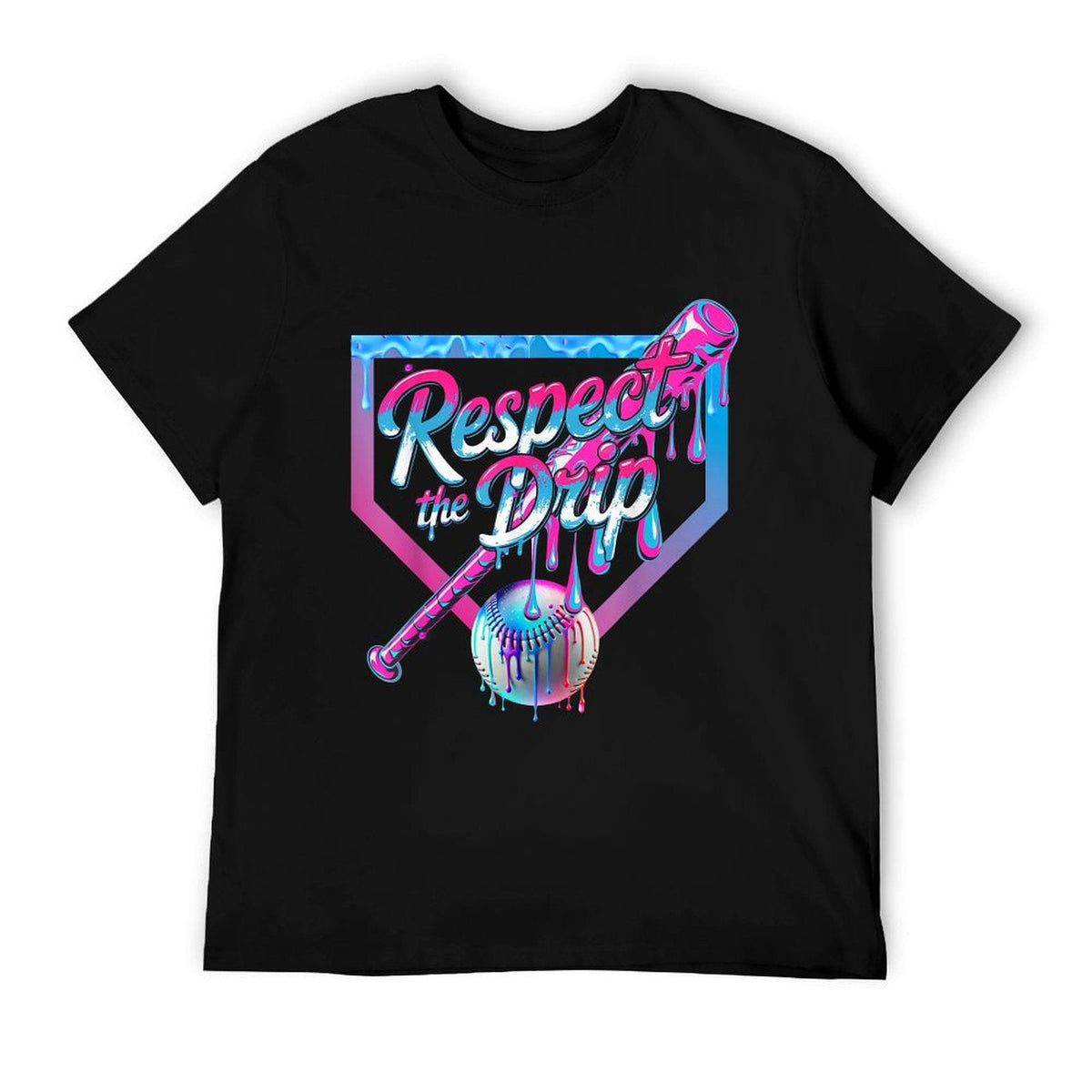 Baseball Drip For Boys Ice Cream Drip Youth Boys Baseball Moisture-wicking T-Shirt