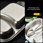 Bento Lunch Box – Includes Thermos Bag, Spoon &  Chopsticks