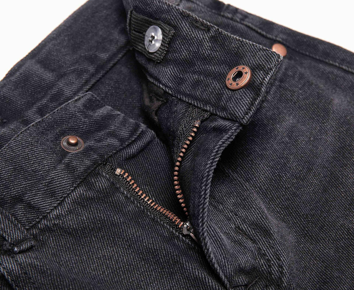 Bienzoe Boys Adjustable Waist Black Ripped Slim Denim Jeans Size 6