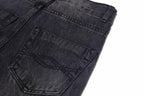 Bienzoe Boys Adjustable Waist Black Ripped Slim Denim Jeans Size 6