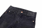 Bienzoe Boys Adjustable Waist Black Ripped Slim Denim Jeans Size 6