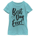 Disney Girl's Best Day T-Shirt Medium Tahiti Blue Girls Apparel