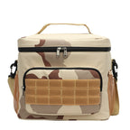 Outdoor Oxford cloth square waterproof camouflage insulation bag wear-resistant portable work convenient lunch box bag
