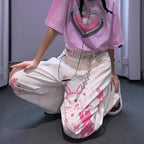 Cute Pink Girl Graffiti Jeans
