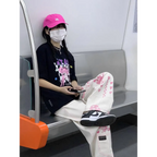 Cute Pink Girl Graffiti Jeans
