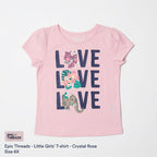 Epic Threads Little Girls Short Sleeve Text T-shirt - Crystal Rose, Size 6X