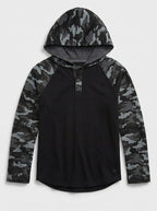 Epic Threads Little Boys Print Thermal Hoodie, Size Medium
