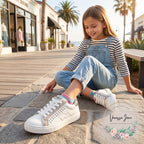 Steve Madden Big Girls JBianca White Fashion Sneaker, Size 1