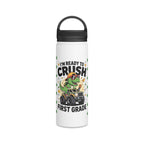 First Grade Dino-Themed Stainless Steel Water Bottle, Perfect for Kids, Back to School, First Grade, Eco-Friendly