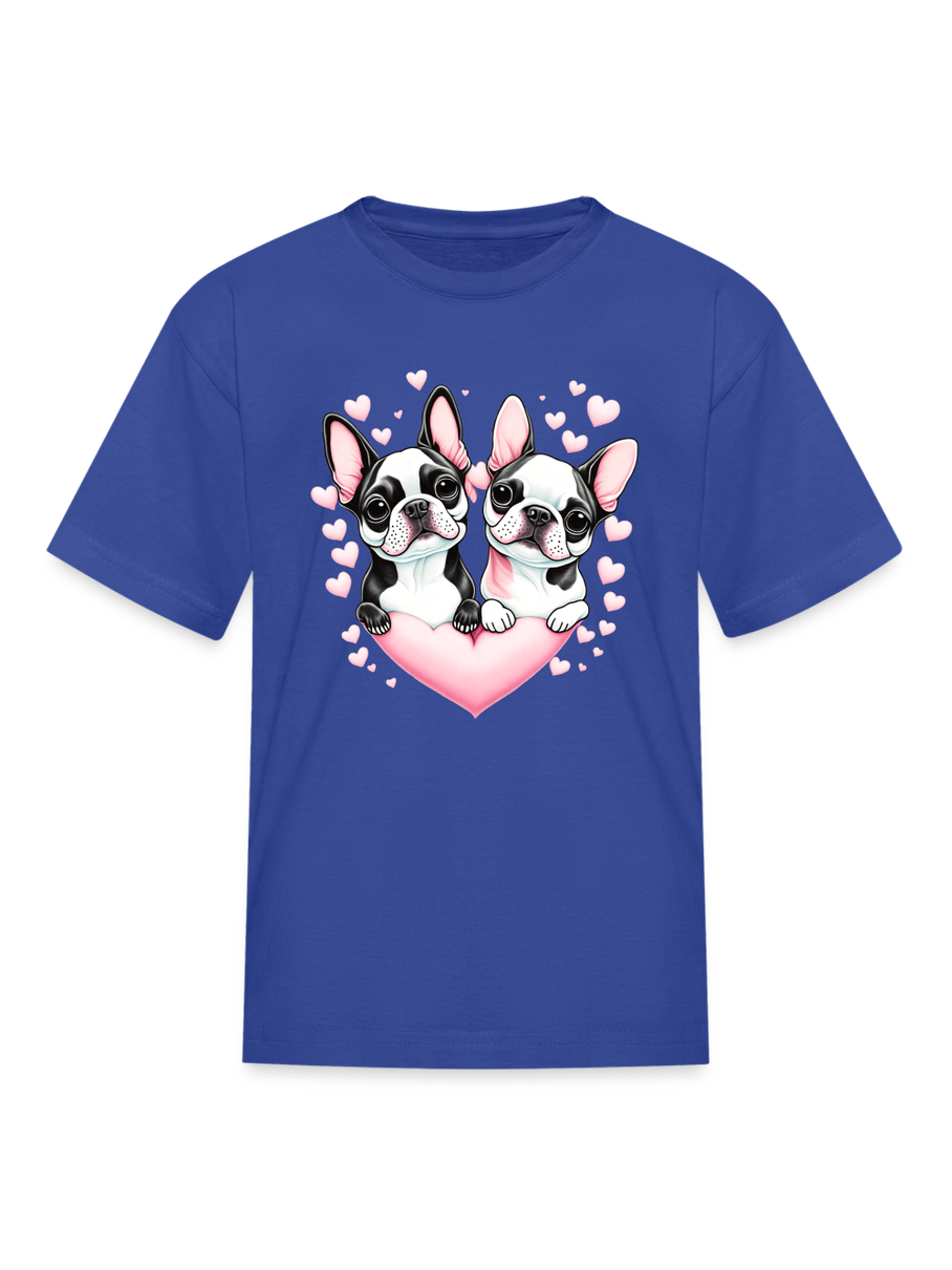 Girls Pugs and Hearts Short Sleeve T-Shirt