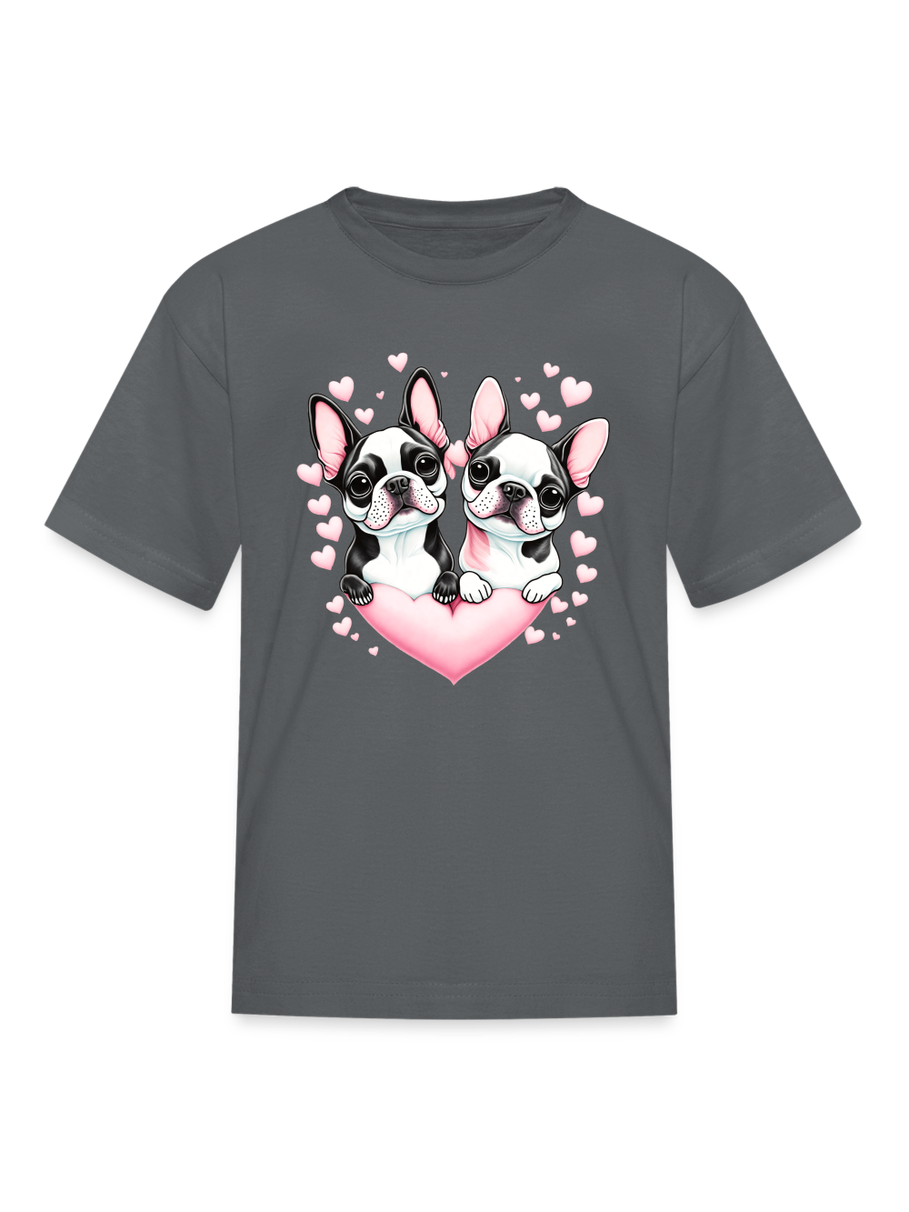 Girls Pugs and Hearts Short Sleeve T-Shirt