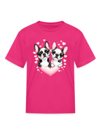 Girls Pugs and Hearts Short Sleeve T-Shirt