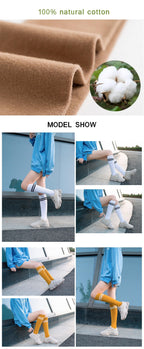 Striped Long Warm Thigh High Stockings Women's Casual Tube Thigh High Socks for School Over Knee High Socks for girls