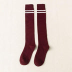 Striped Long Warm Thigh High Stockings Women's Casual Tube Thigh High Socks for School Over Knee High Socks for girls