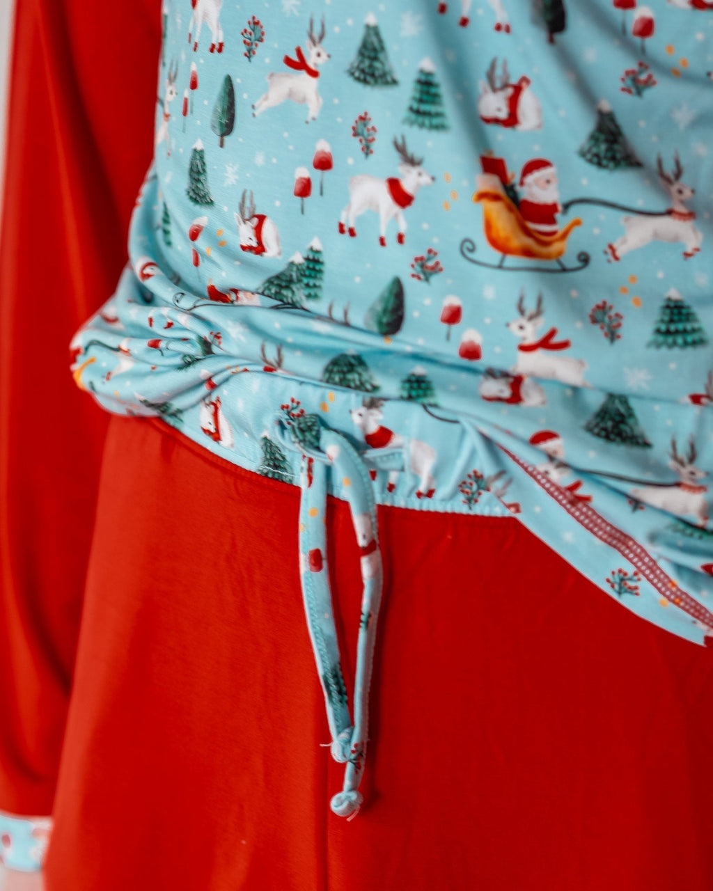 Toddler Girls Light Santa Pajamas