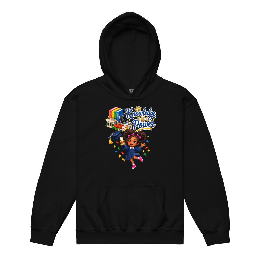 Knowledge Is Power Youth Hoodie for Girls